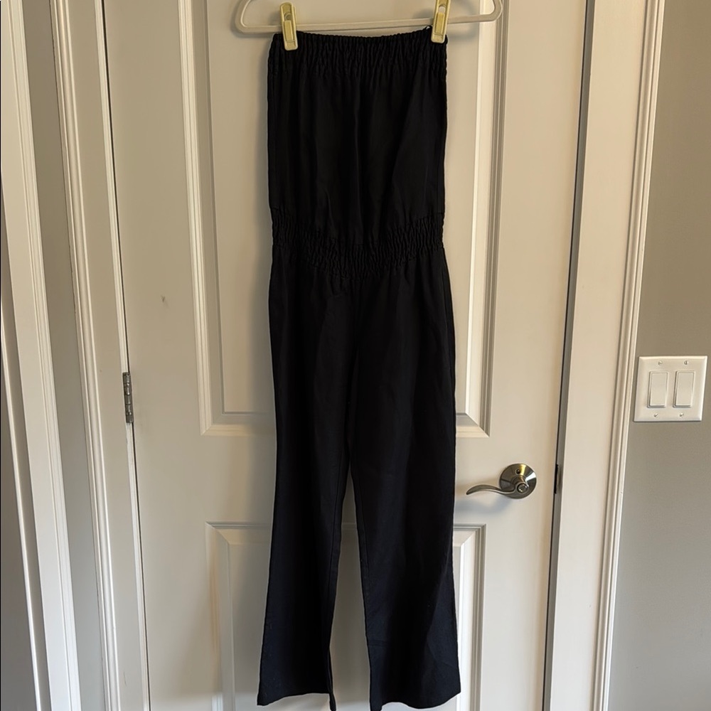 Black Strapless Jumpsuit